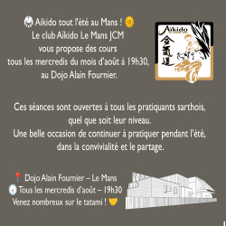  Aikido tout l'été au Mans ! 